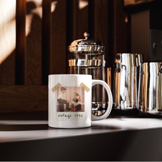 Custom Vintage Photo And Year Birthday Customazed マグカップ