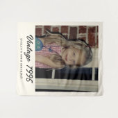 Custom Vintage Photo Birthday Party タペストリー (正面(横))