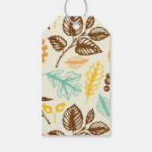 Custom Vintage Retro Teal Yellow Holiday Greeting ギフトタグ (裏面)