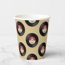 Custom  Vintage Retro Vinyl Record Paper Cups 紙コップ