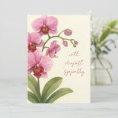 Custom Vintage Sympathy Card with Orchids シーズンカード (スタンド正面)