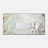 Custom Vintage Whimsical Bicycle Calendar 2026 デスクマット (キーボード&マウス)