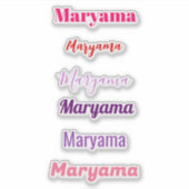 Custom Vinyl Name Stickers シール (正面)