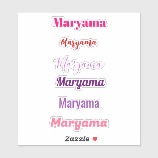 Custom Vinyl Name Stickers シール (シート)