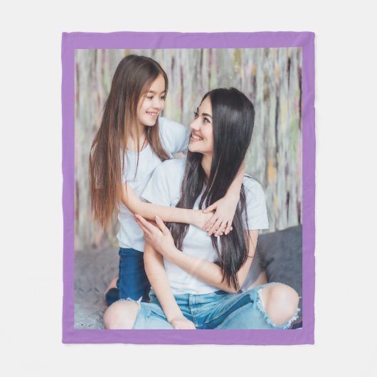 Custom Violet Aunt Photo Throw Gift from Kids フリースブランケット (正面)