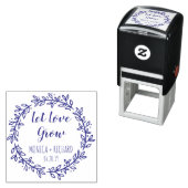 Custom Violet Let Love Grow Typography Wedding セルフインキングスタンプ (インサイチュ)