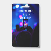 Custom VIP All Access Pass Concert Party Event バッジ (裏面)