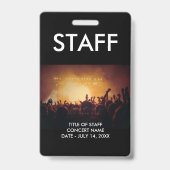 Custom VIP Passes Staff ID Badge バッジ (裏面)