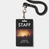 Custom VIP Passes Staff ID Badge バッジ (裏面（ネックストラップ付）)