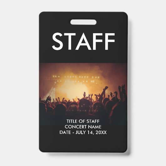 Custom VIP Passes Staff ID Badge バッジ (正面)