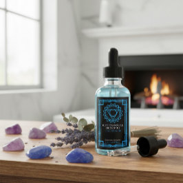 Custom Vishuddha Throat Chakra Essential Oil Label ワインラベル