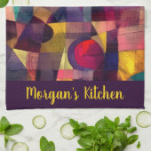 Custom Vivid Abstract Geometric Art  キッチンタオル (折り畳み)