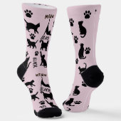 Custom Void Cat Socks | Cute Black Cat Mom Gift ソックス (傾斜あり)