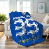 Custom Volleyball Name Number School  フリースブランケット