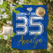 Custom Volleyball Name Number School  フリースブランケット