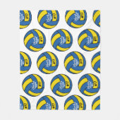 Custom Volleyball Player Name Number Team Year フリースブランケット (正面)