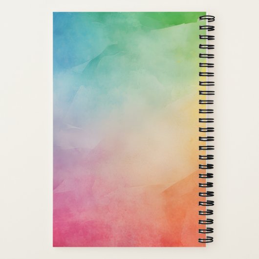 Custom Volleyball Rainbow Senior Class of ノートブック (裏面)