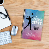 Custom Volleyball Rainbow Senior One Last Serve ノートブック