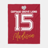 Custom Volleyball Senior Athlete Gift フリースブランケット (正面)