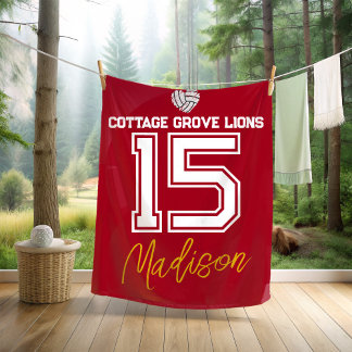 Custom Volleyball Senior Athlete Gift フリースブランケット