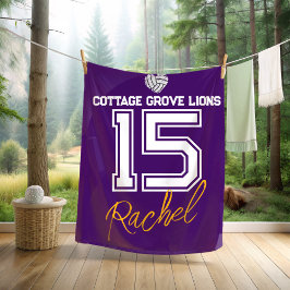 Custom Volleyball Senior Keepsake Gift フリースブランケット