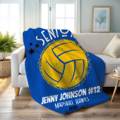 Custom Volleyball Senior Night Graduation フリースブランケット