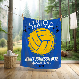Custom Volleyball Senior Night Graduation フリースブランケット