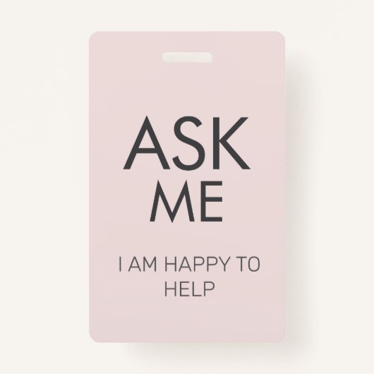 Custom Volunteer - Blush pass charity logo lanyard バッジ (裏面)