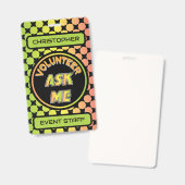 Custom Volunteer Event Staff Badge バッジ (正面＆裏面)