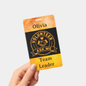 Custom Volunteer Event Staff Name バッジ (手持ち)