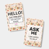 Custom Volunteer - Photo pass-  BOOKS バッジ (表裏)