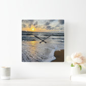 Custom Wall Clock (Add Your Own Photo and/or text) スクエア壁時計 (ホーム)