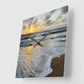 Custom Wall Clock (Add Your Own Photo and/or text) スクエア壁時計 (傾斜)