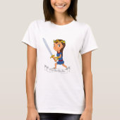 Custom warrior princess cartoon tシャツ (正面)