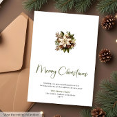 Custom Watercolor Botanical Christmas Greeting  シーズンカード