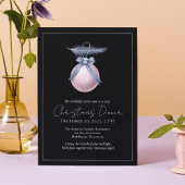 Custom Watercolor Elegant Christmas Dinner 招待状