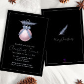 Custom Watercolor Elegant Christmas Dinner 招待状