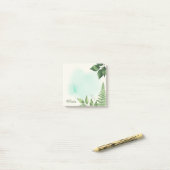 Custom Watercolor Fern Botanical Sticky Notes ポストイット (デスク上)