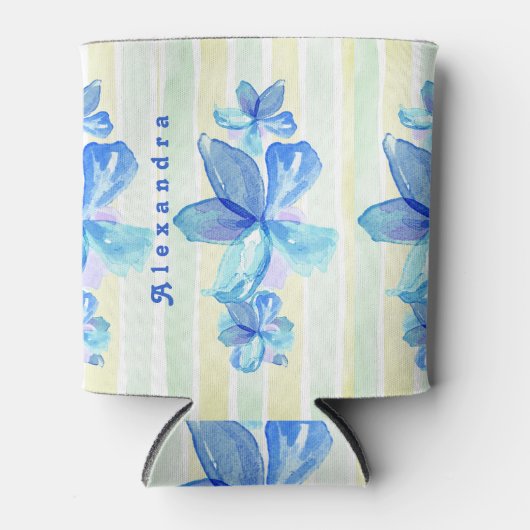 Custom Watercolor Floral 缶クーラー (正面)