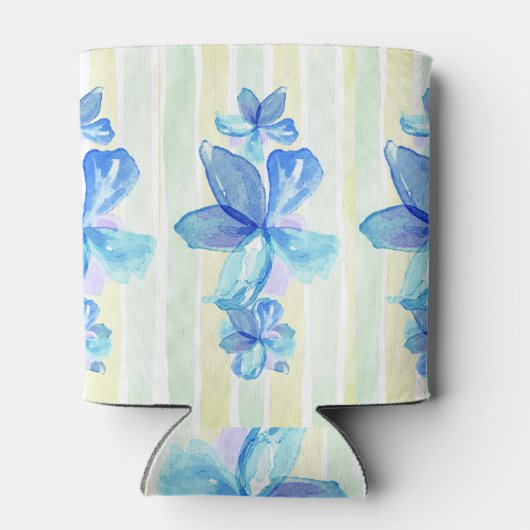 Custom Watercolor Floral 缶クーラー (裏面)