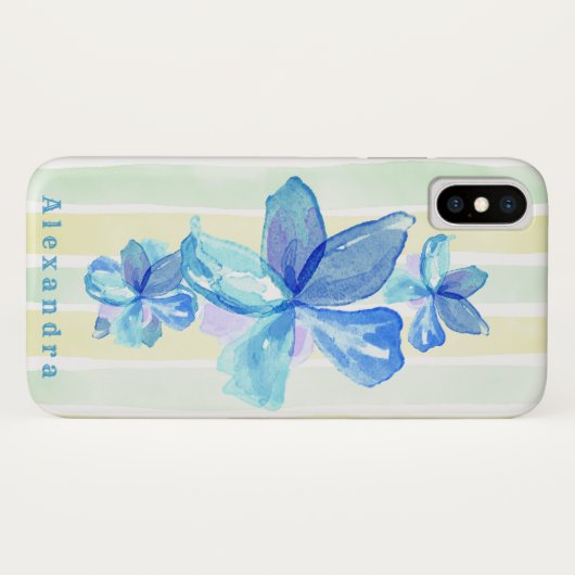 Custom Watercolor Floral Case-Mate iPhoneケース (裏面(横))