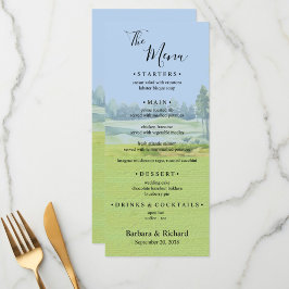 Custom Watercolor Golf Theme Wedding  メニュー