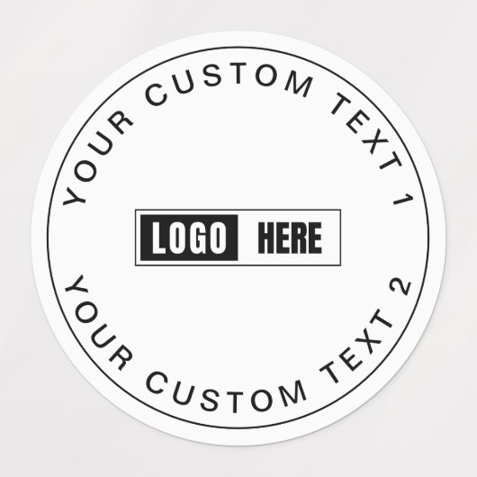 Custom Waterproof Company Stickers with Logo Text ラベル (デザイン1)