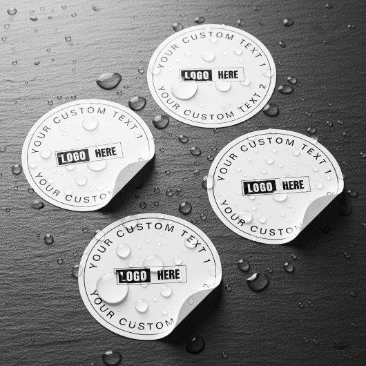 Custom Waterproof Company Stickers with Logo Text ラベル