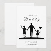 Custom “We Love You Daddy” Silhouette Art セーブザデート (正面/裏面)