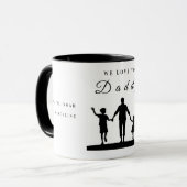 Custom “We Love You Daddy” Silhouette Art マグカップ (正面左)