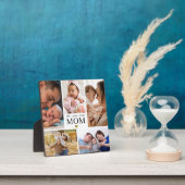 Custom We Love You Mom 5 Photo Collage White フォトプラーク (インサイチュ)