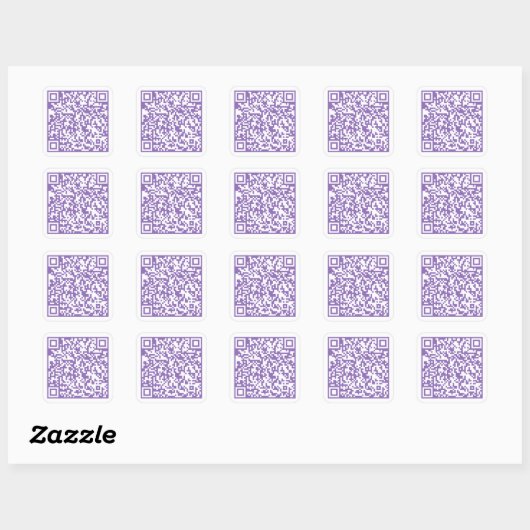 Custom Website QR Code Purple スクエアシール (シート)