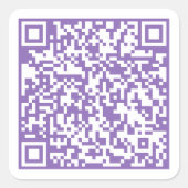 Custom Website QR Code Purple スクエアシール (正面)
