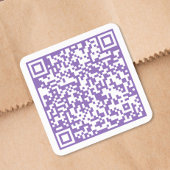 Custom Website QR Code Purple スクエアシール